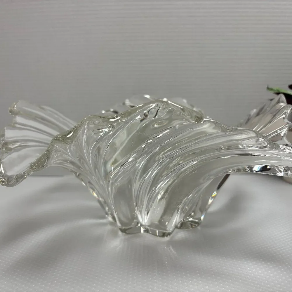 MIKASA BELE EPOCHE Swirl, Contemporary Style Art Glass, Large Centerpiece Bowl